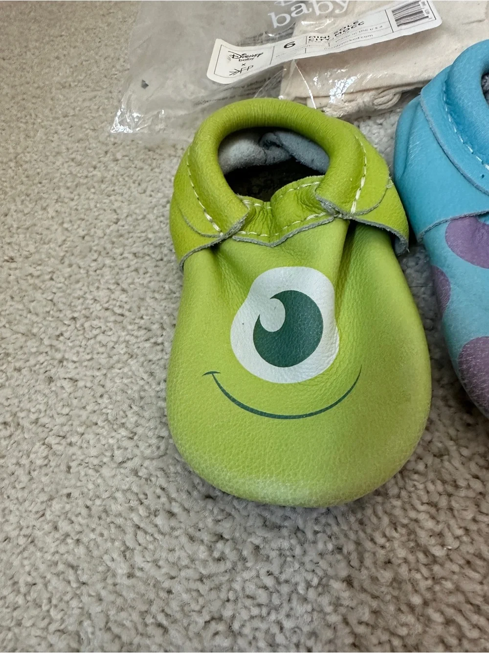 NWT Freshly Picked Disney Monsters, Inc. Inspired Kids Soft-Soled Shoes Size 6